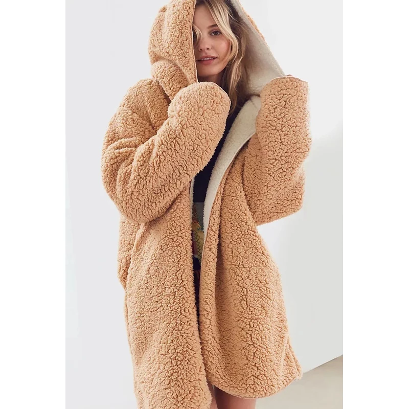 

2018 Winter Jacket Women Two-sided Thick Coat Women Patchwork Hat Jaqueta Feminina casaco feminino