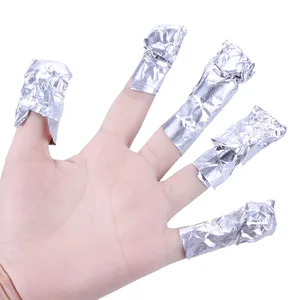 100 шт./пакет очиститель для ногтей гель для снятия лака обертка из фольги Маникюр Уход за ногтями легко использовать УФ гель для снятия лака - изображение