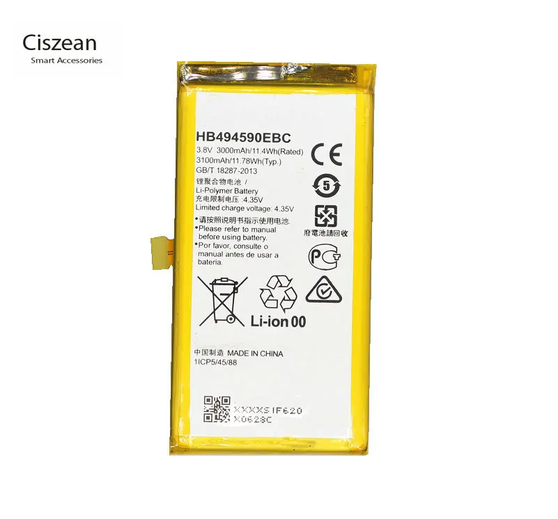 Ciszezn 1x3100 мАч HB494590EBC Аккумулятор для Huawei Honor 7 Сменные батареи телефона PLK AL10 UL00 TL01H