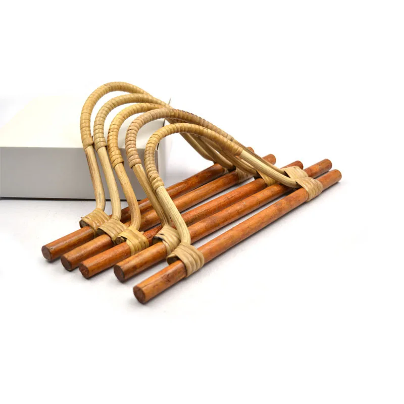 32 cm Rattan Wooden Handle Bamboo Purse Bag Handle Wooden Purse Frame