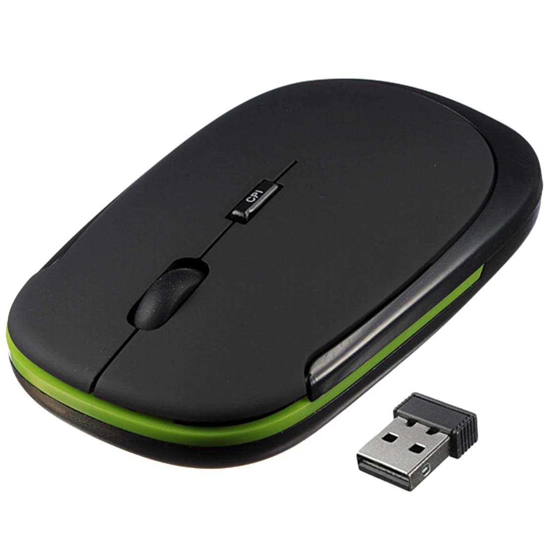 Black Ультра тонкий USB оптическая беспроводная мышь 2,4G приемник очень тонкая мышь беспроводной компьютер ПК ноутбук Настольный - Цвет: Black