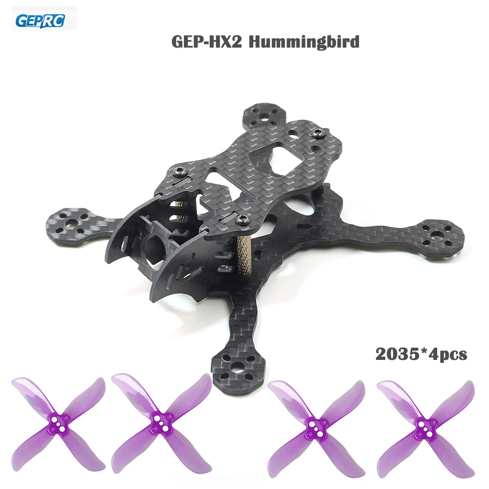 

GEPRC GEP-HX2 Frame 110MM Wheelbase 3MM Arm Hummingbird Carbon Fiber Compatible 2035 Propellers For FPV Racing Drone Quadcopter