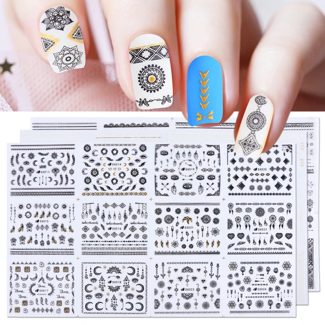 New Arrival Design Water Transfer Nails Art Sticker Beauty Words
