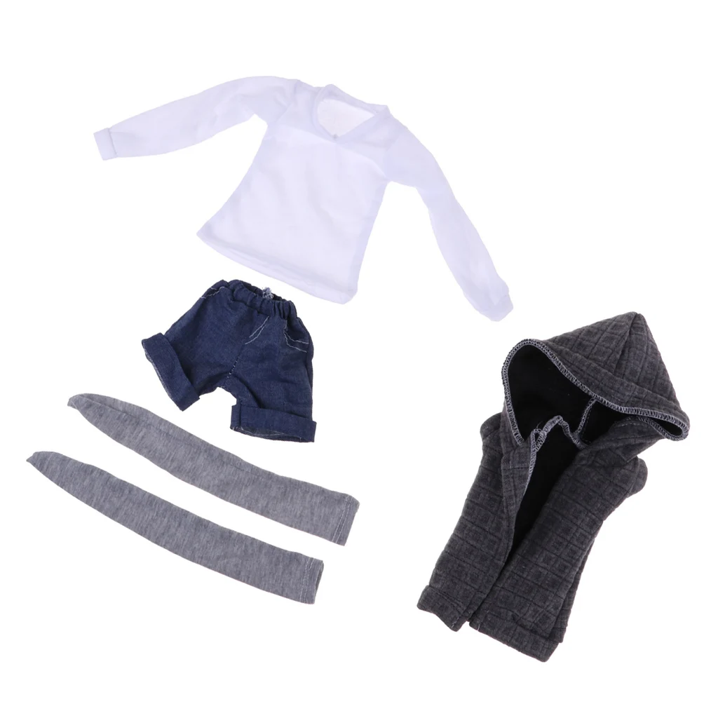 4 шт. модные спортивные наряды комплект одежды жилет брюки с чулками для 1/3 BJD Одежда для куклы