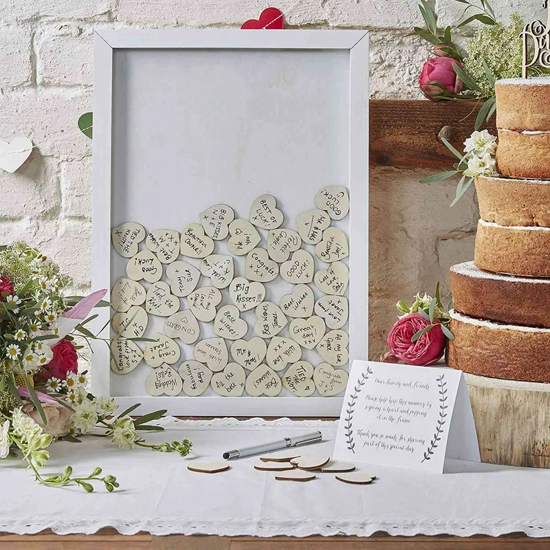 

Drop Top Wooden Frame Alternative Wedding Guest Book