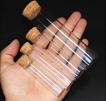 

Free shipping flat bottom borosilicate glass test tube with cork OD20*L80
