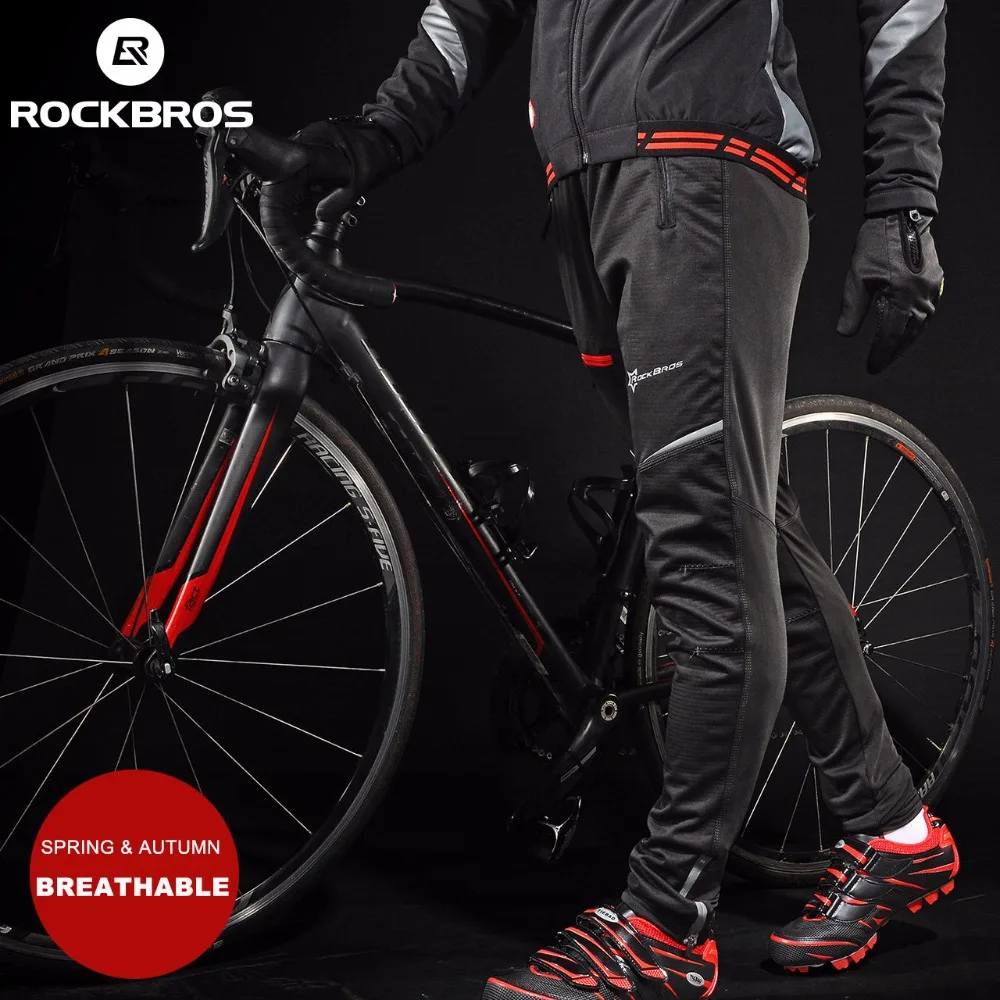 ROCKBROS мужские и женские велосипедные штаны MTB дорожный велосипед спортивные штаны ветрозащитные дышащие спортивные штаны Rowerowe для бега велосипеда
