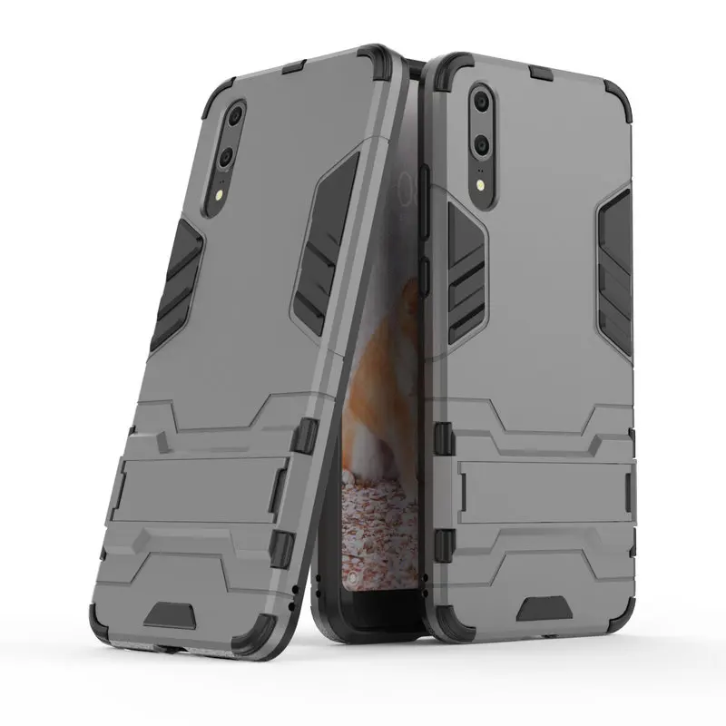 

for Huawei P20 EML-L09 EML-L29 Shockproof Hard Phone Case for Huawei P20 Pro for Huawei P20 Lite Combo Armor Case Back Cover