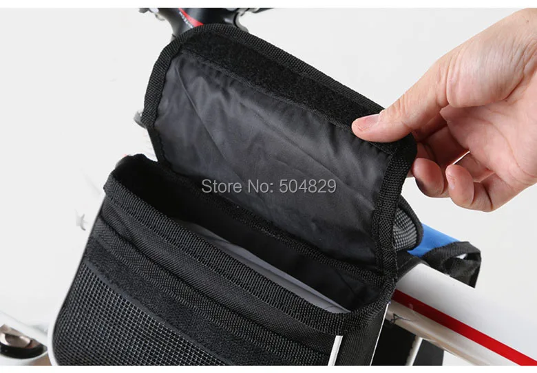 Discount Wholesale 200 pcs/lot waterproof outdoor Bicycle Stem bag front side luggage bag travel accessories mountain bike bag 5