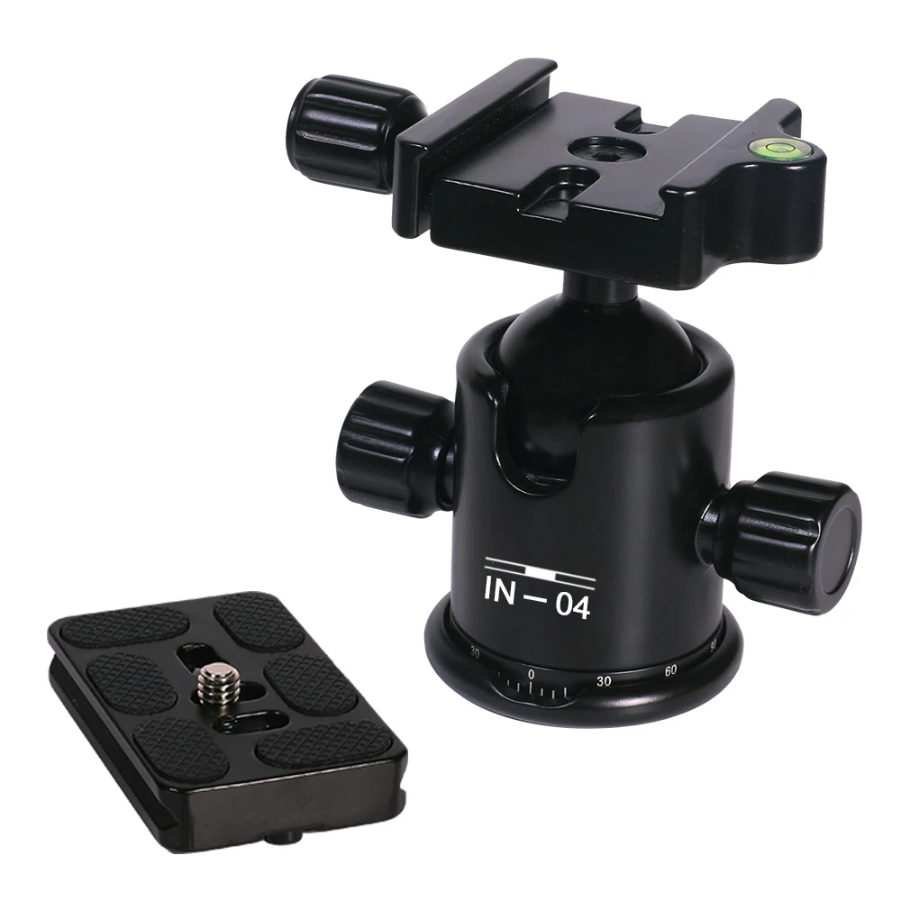 

Camera Aluminum Alloy Tripod Ball Head with Quick Release Plate 1/4" Screw 3/8" screw nut Max Load 8kg / for DSLR Camera Tripod