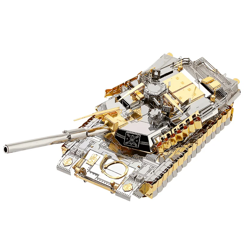 

MMZ MODEL Piececool 3D metal puzzle M1A2 SEP Tusk2 tank Millitary Assembly metal Model kit DIY 3D Laser Cut Model puzzle toys