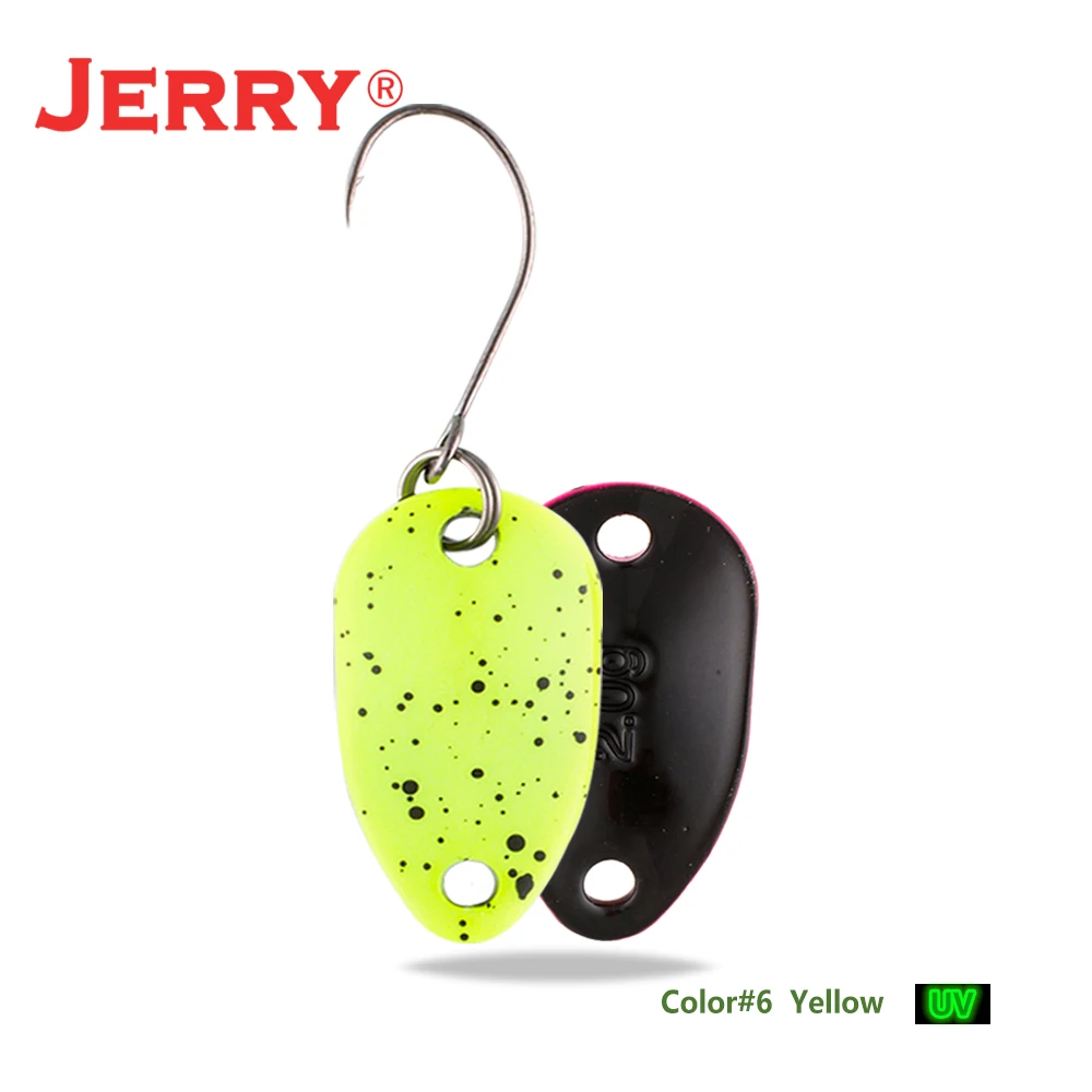 Jerry pesca 2 г 3,5 г 4,5 г несколько цветов микро рыболовные ложки форель ложка рыболовные приманки-Воблеры Спиннер приманка - Цвет: 6 yellow