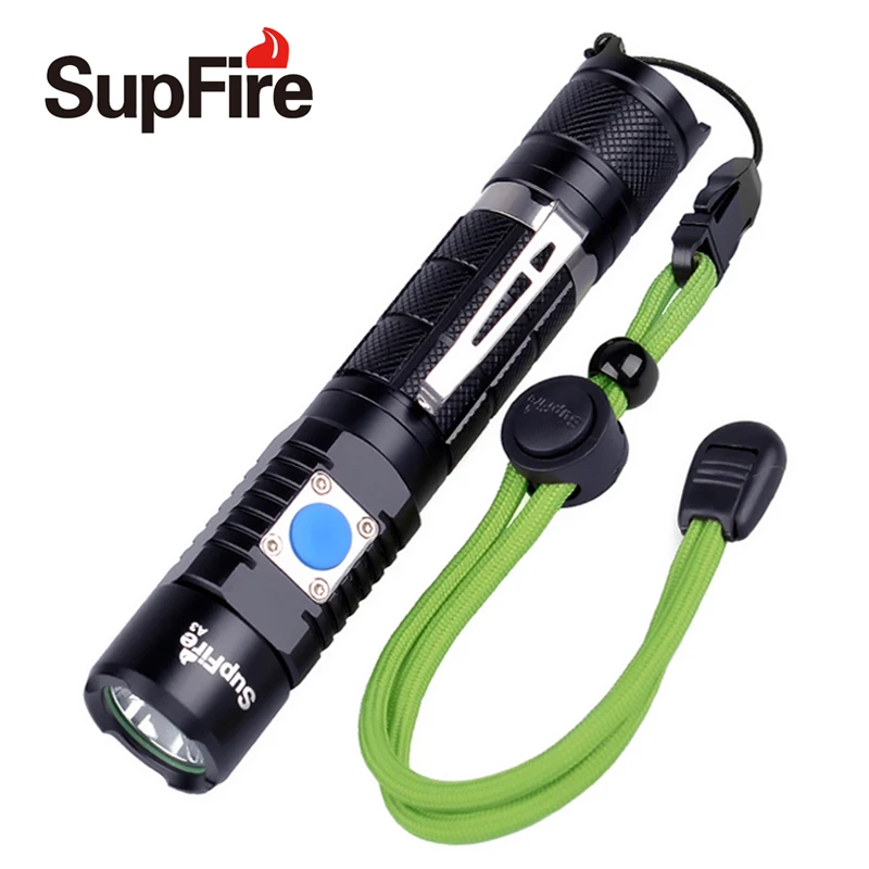 Новый Умный Supfire A3 Cree XM L2 1100lm 5 Режим USB светодиодный фонарик на 18650 Аккумулятор для