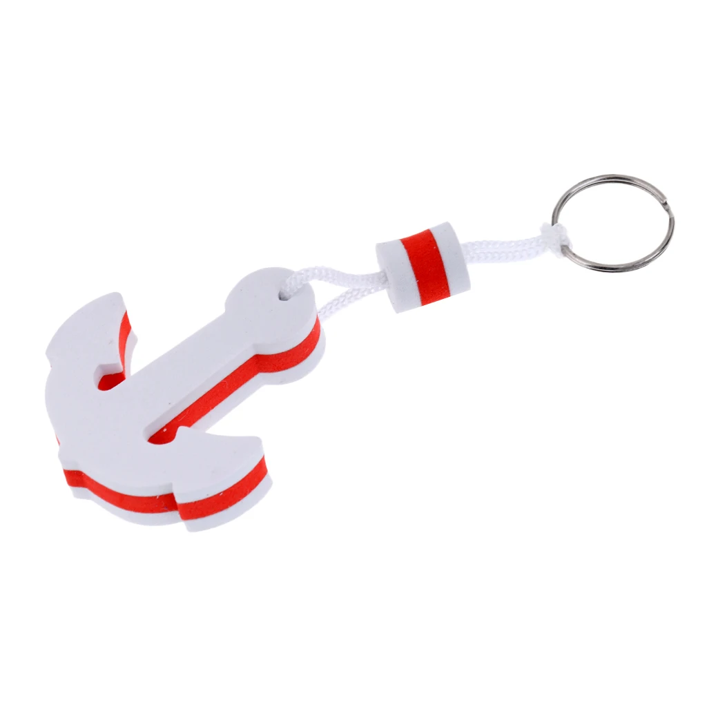 MagiDeal Boating Fisherman Floating key Chain Marine Keychain Shoreline Anchor White Key Ring  