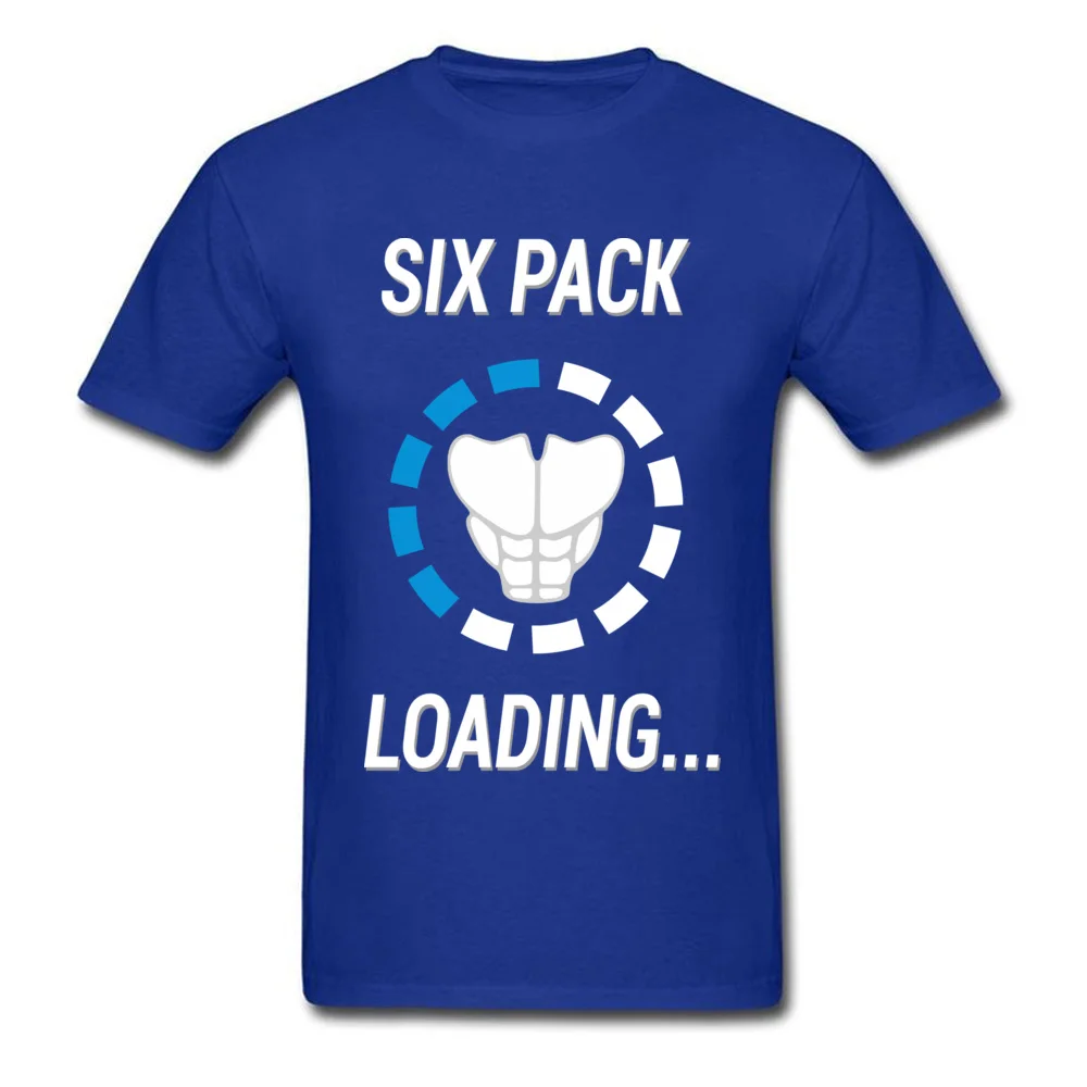 Six Pack Loading Hip hop VALENTINE DAY 100% Cotton Round Collar Men Tops Shirts Normal Tee-Shirts Hip Hop Short Sleeve Tshirts Six Pack Loading blue