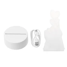 USB Новинка 7 цветов меняющий палец сердце светодиодный настольный светильник 3D настольная лампа домашний декор H15