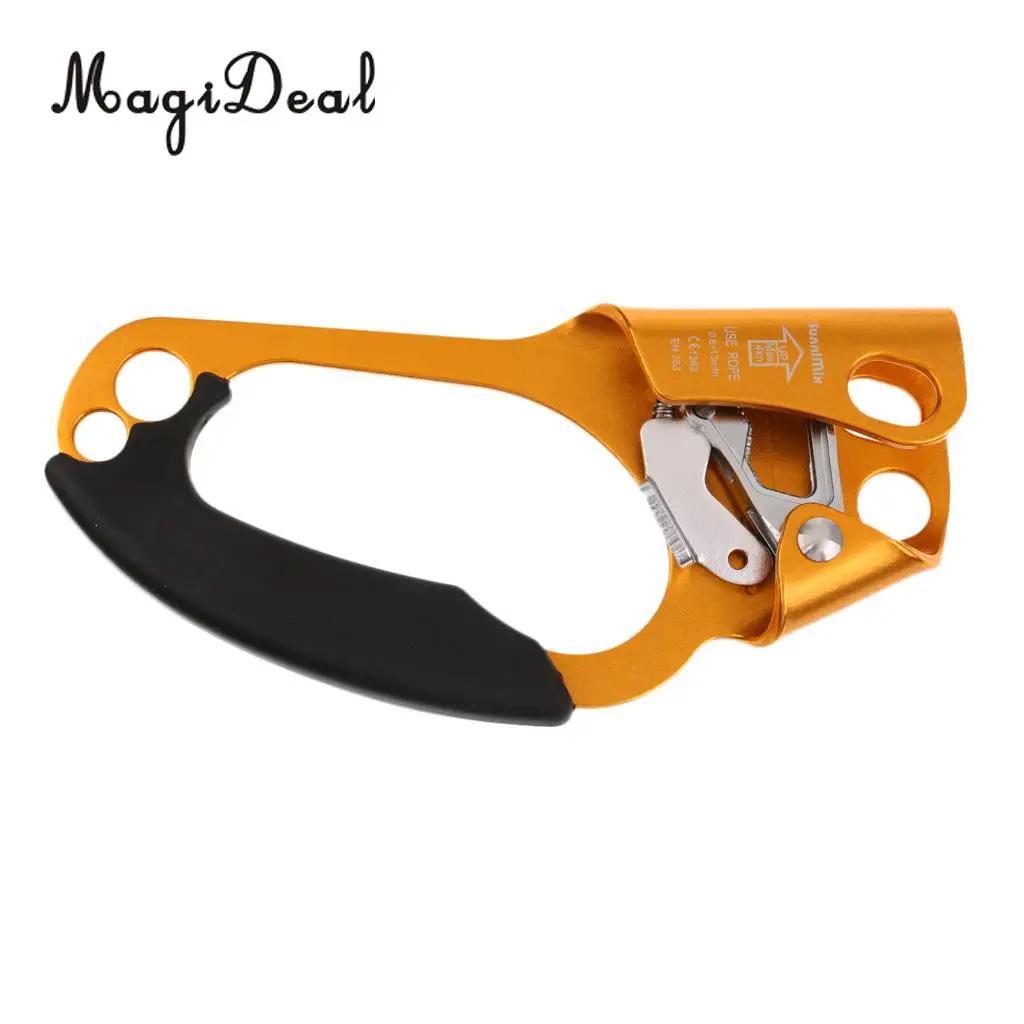 20x9cm 4KN Rescue Outdoor Climbing Gold Right Hand Ascender for 8-13mm Rope Caving Engineering Accessories