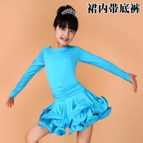 Girls Ballroom Tango Latin Dance Costumes Junior Children Kids Competition Salsa Latin Dance Dress