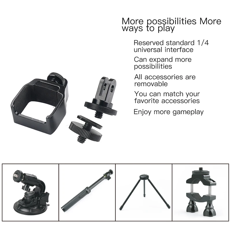 osmo Pocket  Metal clip Fixed adapter Support selfie stick tripod mount For DJI osmo Pocket camera accessories 1 (8)