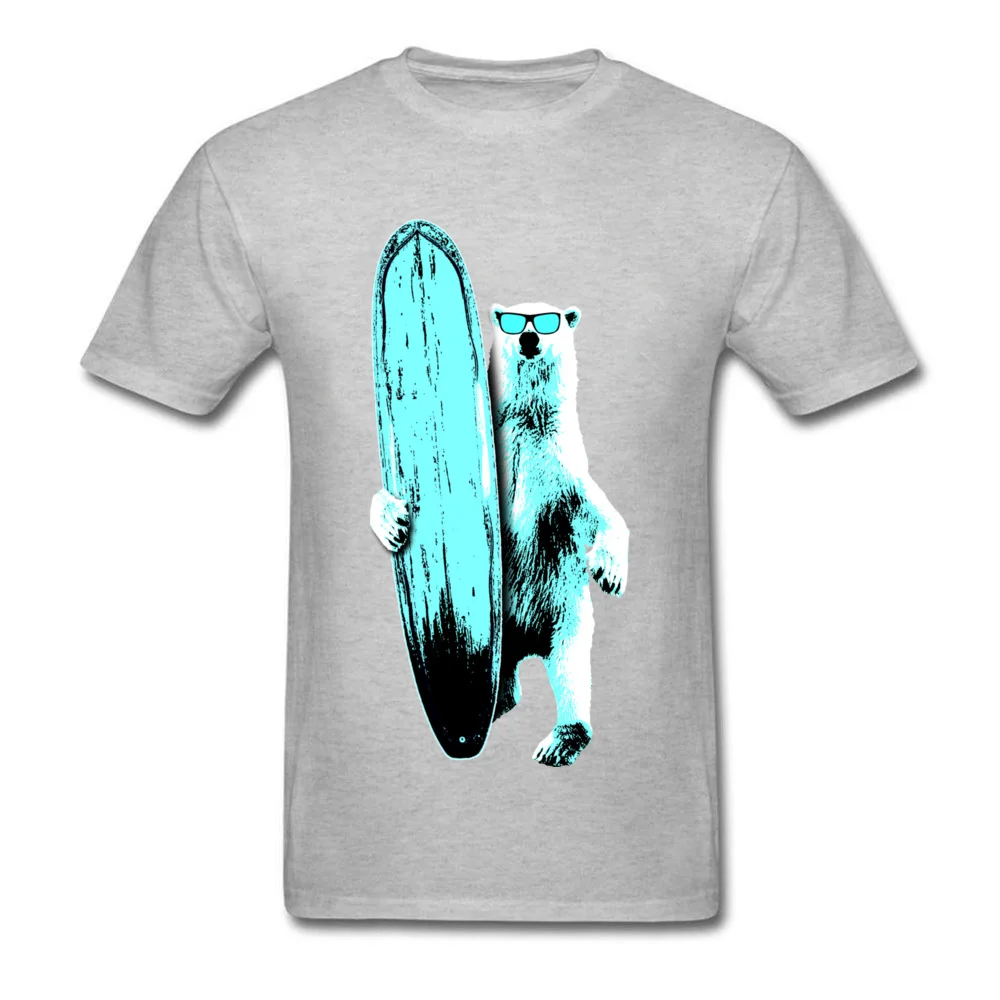 Polar Surf T-Shirt Short Sleeve Birthday Wholesale Men Lovers Day Tops T Shirt Birthday T-shirts O-Neck 100% Cotton Polar Surf grey