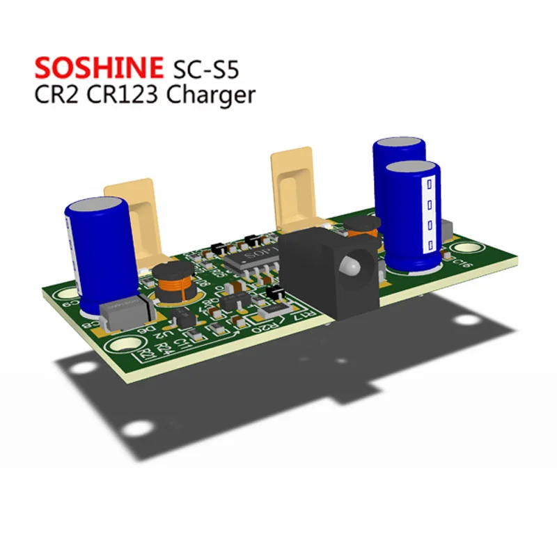 Зарядное устройство для литиевых батарей Soshine S5 2 слота RCR 123 CR2 16340 17355 входное