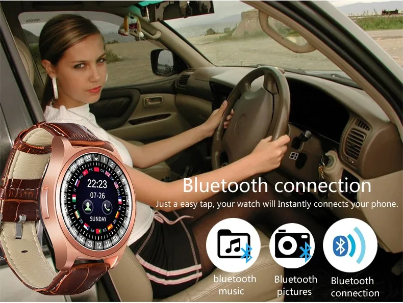 Умные часы Bluetooth спортивные часы независимая карта классический циферблат синхронная информация о звонке удаленное фото