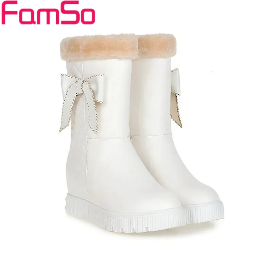 

Plus Size34-43 2016 new Fashion Women Boots Autumn Half Boots Black white Platforms Shoes Winter Women's Snow Boots SBT2857