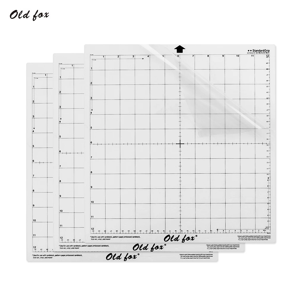 3 шт. сменный коврик для резки прозрачный клейкий коврик с измерительной сеткой для силуэта Камея плоттер машина