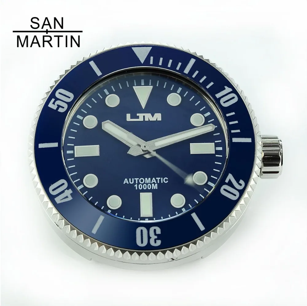 

San Martin Fashion New Watch Stainless Steel Watch Sapphire glass 1000m Water Resistant Relojes Hombre 2018 Casual Diving Watch