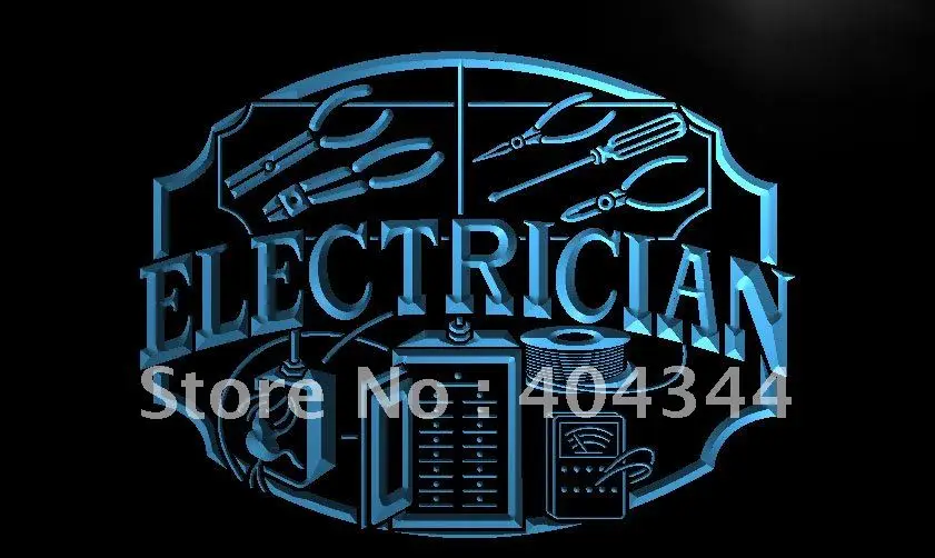 LK442 Electrician Display Repair LED Neon Light Sign home decor crafts