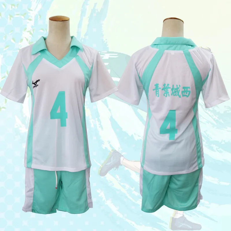 Аниме Haikyuu! Летние маскарадные костюмы топ Oikawa футболка тоору волейбольная форма
