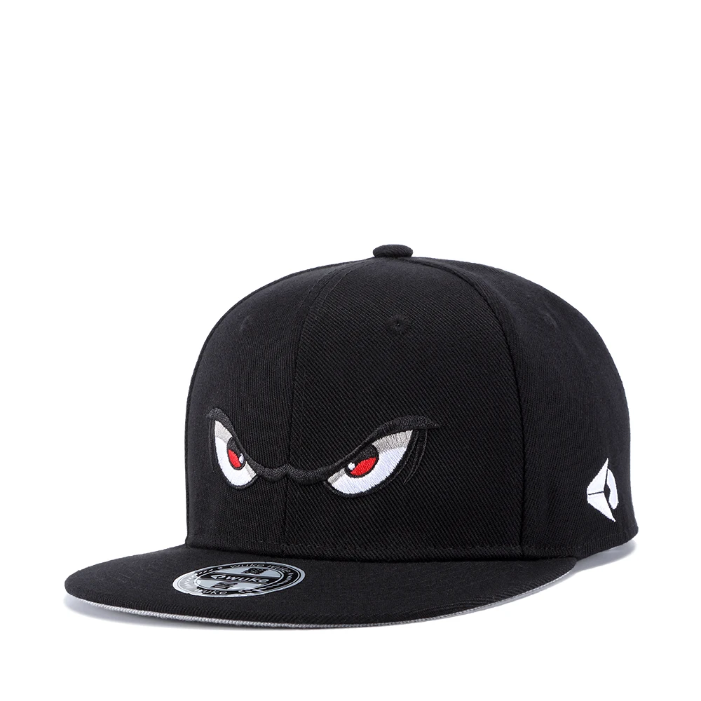 Новый Вышивка копания глаз хип-хоп Холст Snapback Шапки черные модные Бейсбол шляпа