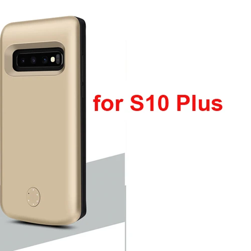 5000mAh/6000mAh Fast Charger Battery Charger Case for Samsung Galaxy S10 Plus S10e Portable Extenal Power Bank battery Case - Цвет: Gold For S10 plus
