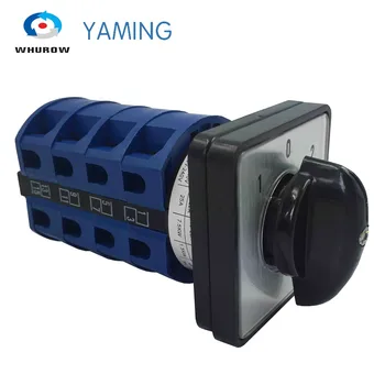 

LW26 YMW26-25/4 Rotary switch knob 3 position 1-0-2 High quality changeover cam switch 25A 4 phase 16 terminals silver contact