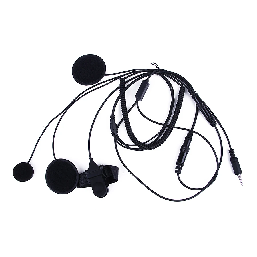 

Full Face Moto Motorcycle Bike Helmet Earpiece Headset Mic Microphone for Yaesu Vertex Radio VX-6R VX-7R 6E 7E 120 127 170 177
