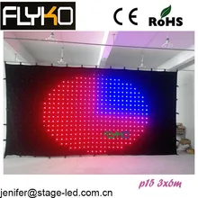 Китай Поставщик мягкая и гибкая светодиодная занавеска