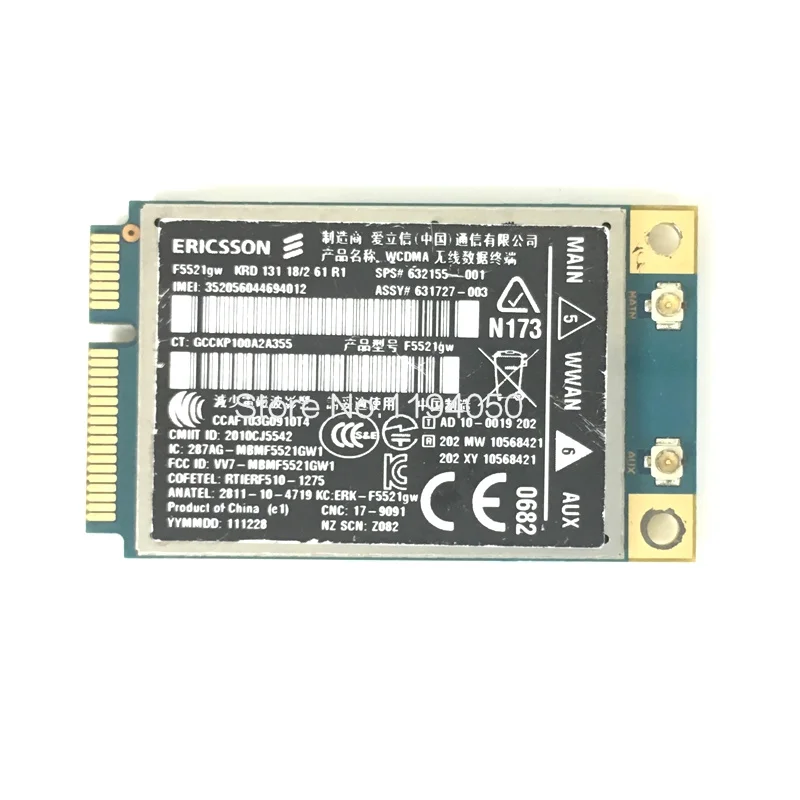 HS2340 F5521GW модули беспроводной 3g HSPA+ WWAN gps Mini PCI-E карта 632155-001