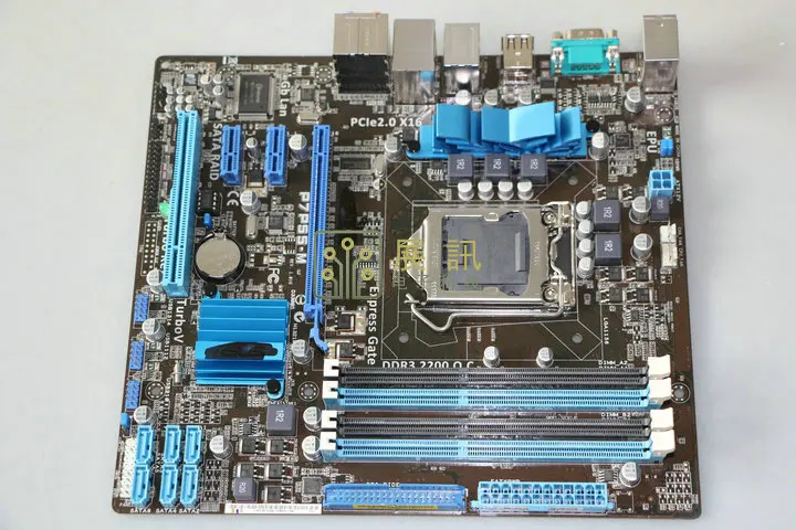 

original motherboard ASUS P7P55-M LGA 1156 DDR3 for I5 I7 CPU USB2.0 16GB P55 Desktop motherboard Free shipping