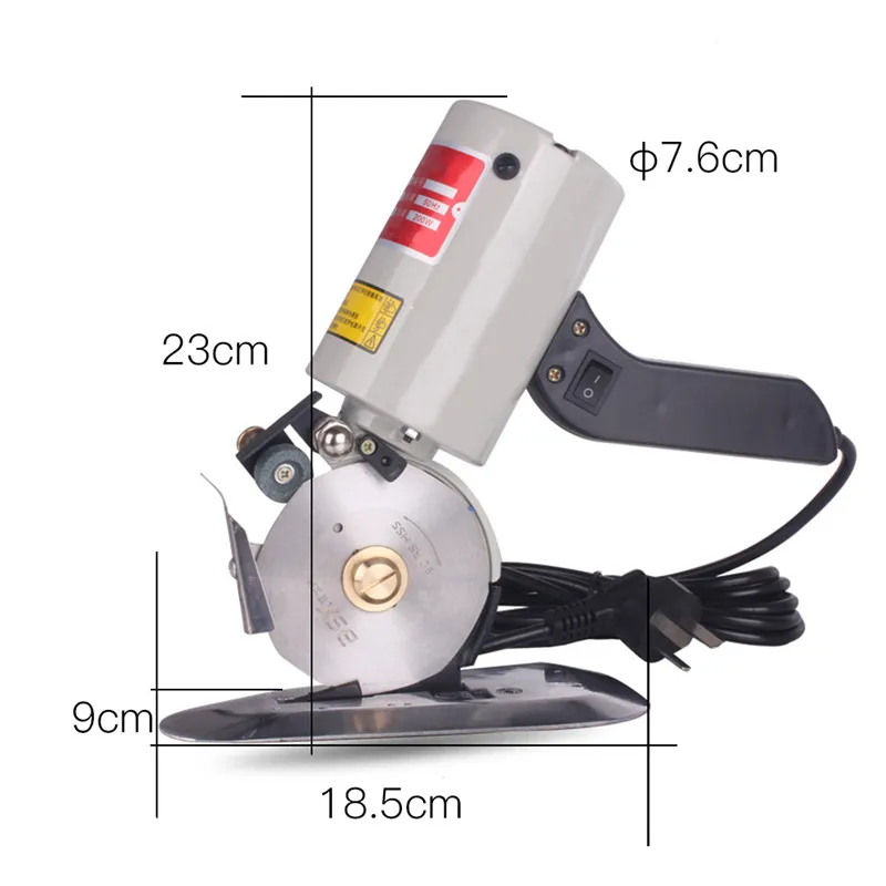 90mm Electric Round Knife Fabric Cloth Saw Cutter 110V 220V 200W Cutting Machine For Cotton Silk Leather Cut Tools EUUS Plug (4)