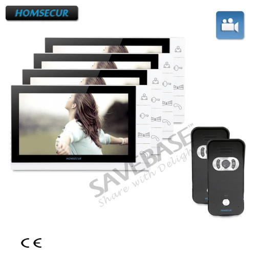

HOMSECUR Russian Logistics 9" Wired Video&Audio Home Intercom with One Button Unlock