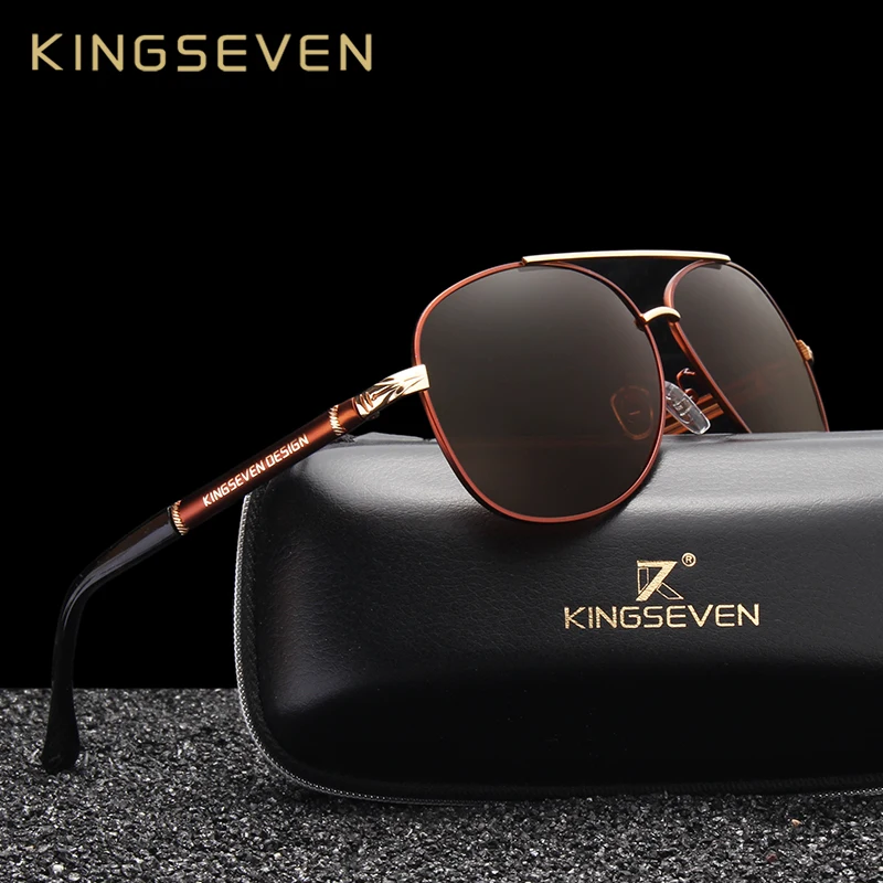 KINGSEVEN, дизайн, алюминиево-магниевые мужские солнцезащитные очки, поляризационные, зеркальные, солнцезащитные очки, мужские очки для вождения