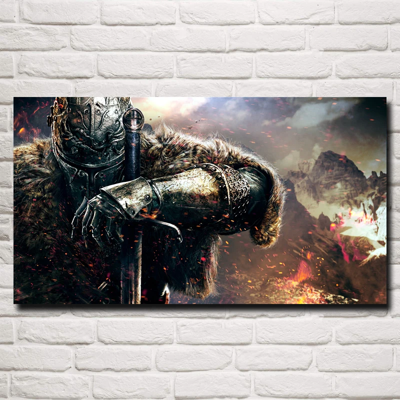 Воин Меч цифровой Dark Souls видео постеры с сюжетами игр и принтами Стены Искусства