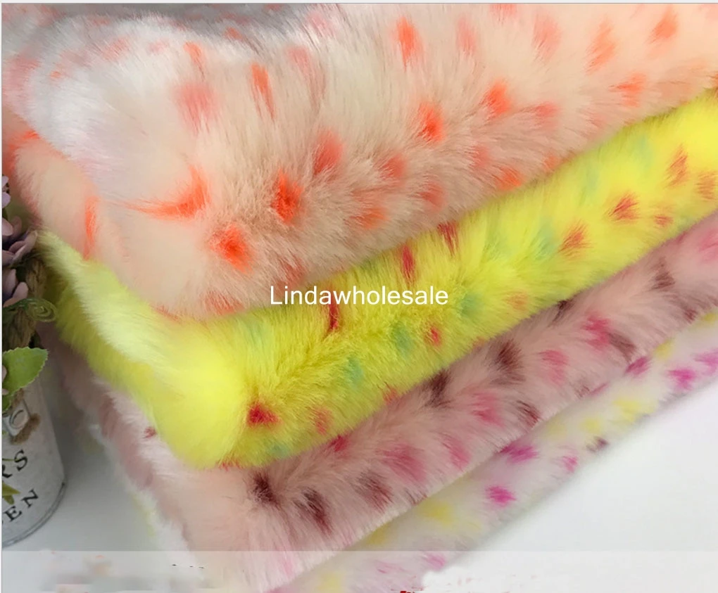 Faux fur fabric,Rabbit fur color jacquard imitation rabbit fur felt