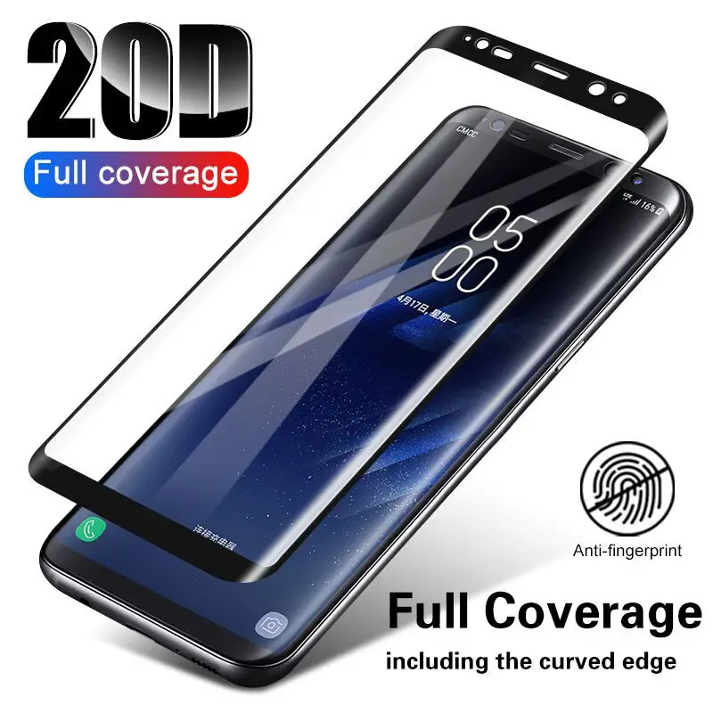 

20D Curved Full Cover Tempered Glass For Samsung Galaxy S9 S8 Plus 3D Screen Protector Film For Galaxy Note 8 S7 Edge A8 A6 2018