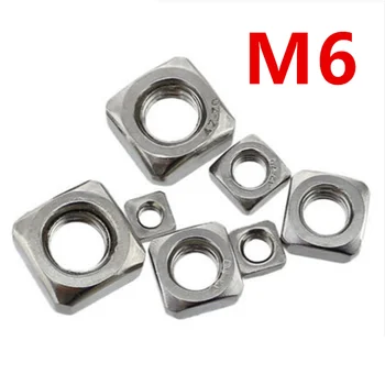 

200pcs/lot High Quality 304 Stainless Steel A2-70 M6 Square Nut