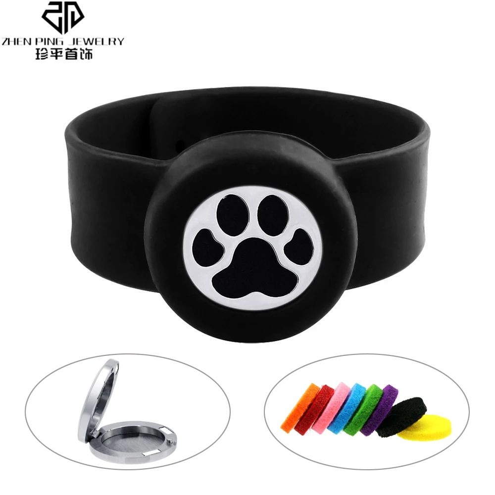 

BLack Silicone Mosquito Repellent Bracelets Essential Oil Diffuser Bracelet for Children Men Women