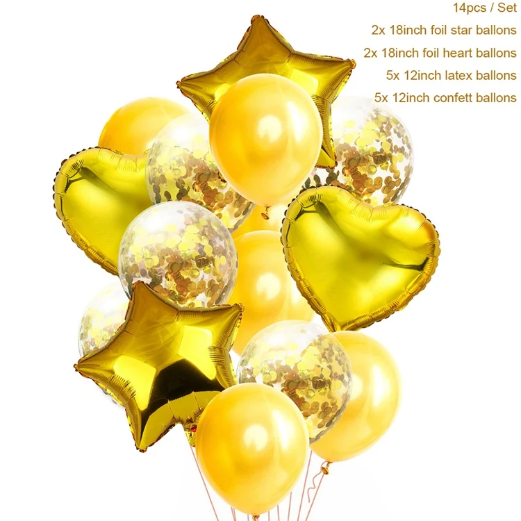 Йориу латексные шары воздушные шары с конфетти набор «С Днем Рождения» вечерние украшения Дети Oh Baby Shower мальчик Baloons Свадебные сувениры - Цвет: Balloon Set 6