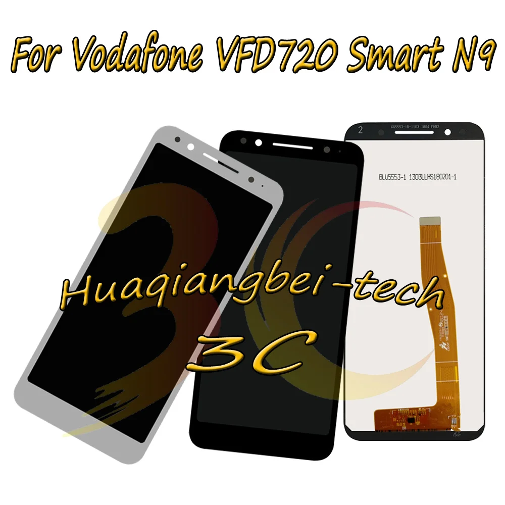 

5.5'' New For Vodafone VFD720 Smart N9 LTE Full LCD DIsplay + Touch Screen Digitizer Assembly With Frame 100% Tested