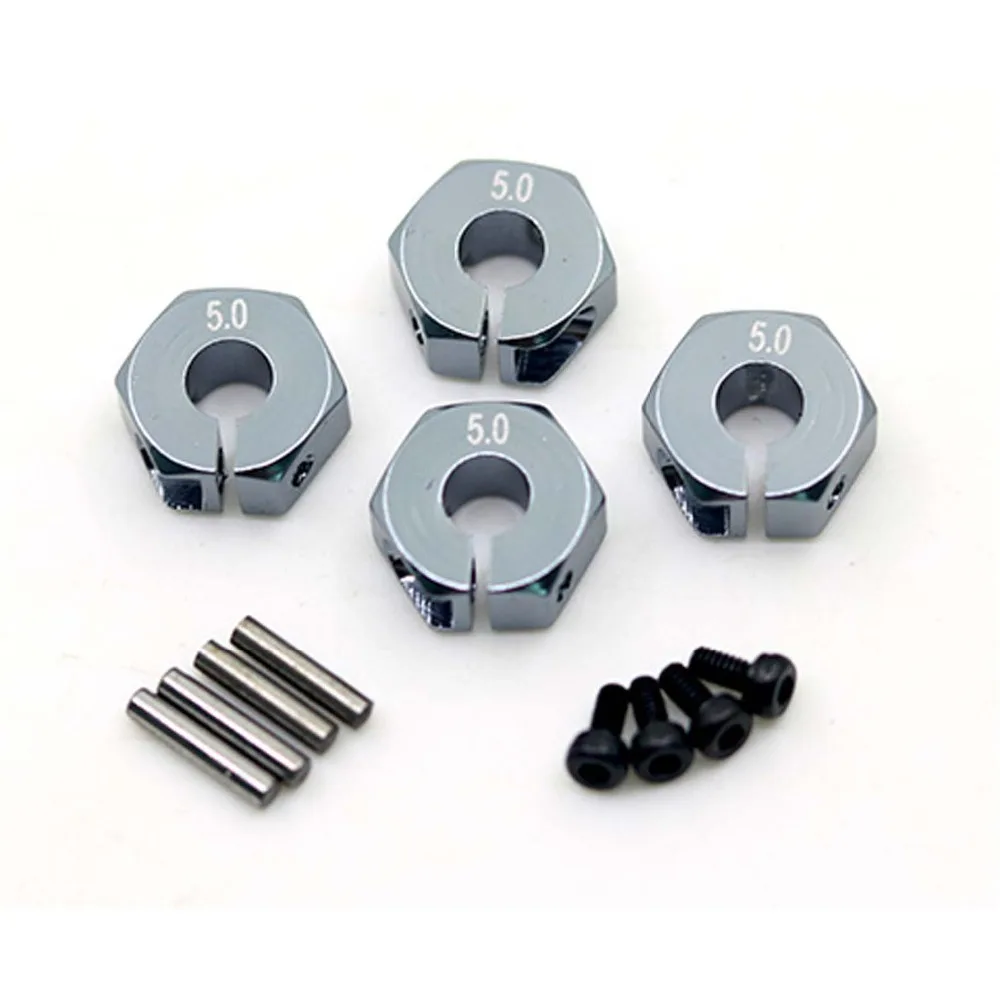 

4pcs Universal CNC 12x5mm Hex Wheel Hub Drive Nut for 1/10 HSP HPI Tamiya Traxxas RC Cars