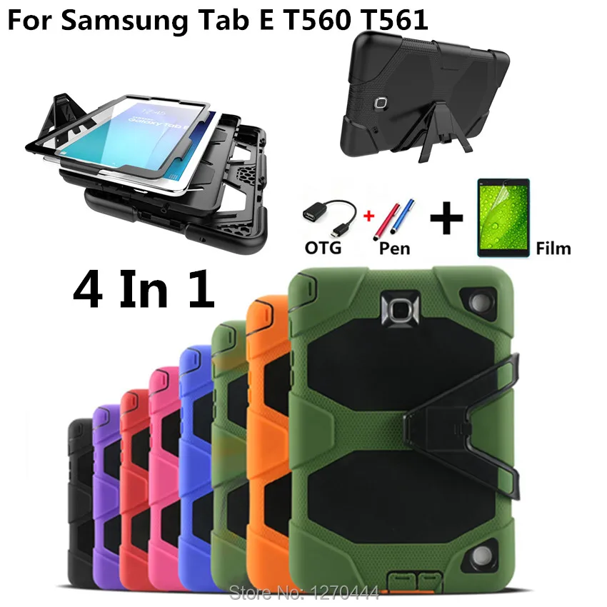 For Samsung Galaxy Tab E 9.6'' T560 T561 Tablet Shockproof Hard case Military Heavy Duty